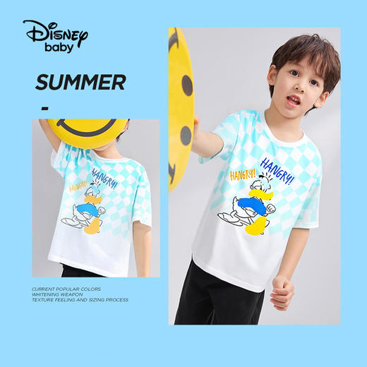 【110-160】【迪士尼】男童夏款棋盘格短袖套装 商品图3