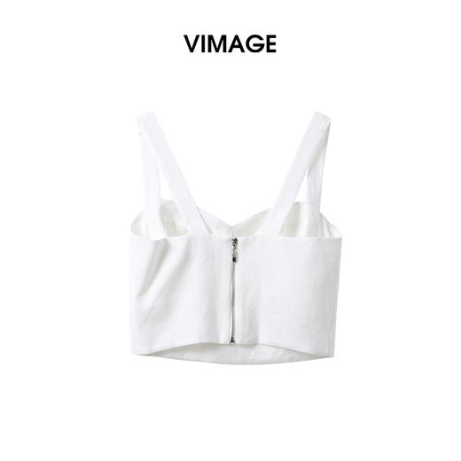 VIMAGE纬漫纪夏季新款时尚修身超短款吊带显瘦内搭小上衣V2313950 商品图2