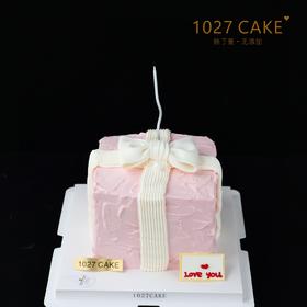 1027CAKE |  方形蛋糕 蝴蝶结礼物盒