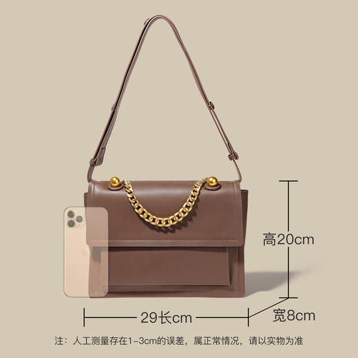 【预售3天】邮差包女斜挎包包2025新款通勤小众质感单肩大容量链条F7476 商品图3