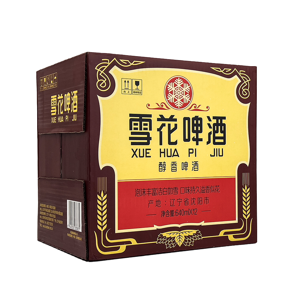 雪花经典老雪640ml*12瓶