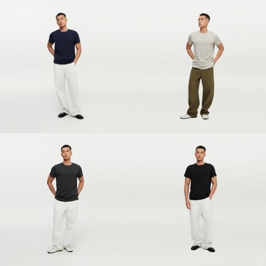 oneup兰精莫代尔圆领短袖T恤 商品图4