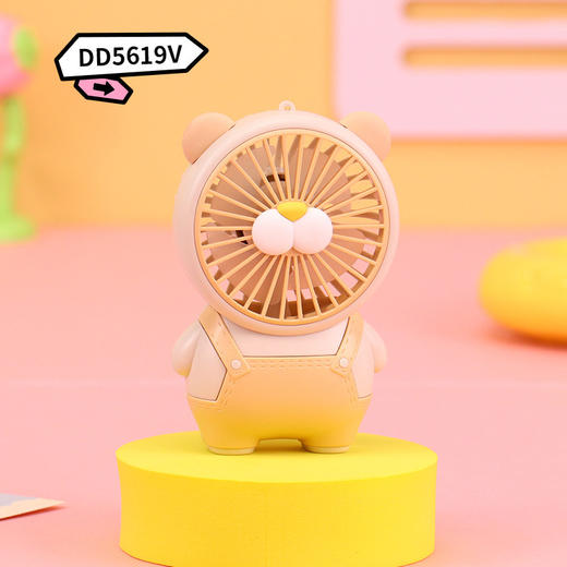 【夏日旋风，清凉出行】卡通萌宠手持小风扇 便携式迷你电扇 USB充电学生礼风扇-QQ 商品图5