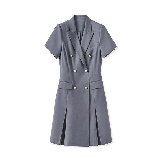 「高货wl」全新升级【铂金会员339/天猫459/差价120】(11649)洛诗琳气质通勤OL西装连衣裙2025夏季知性短款双排扣裙子 商品图4