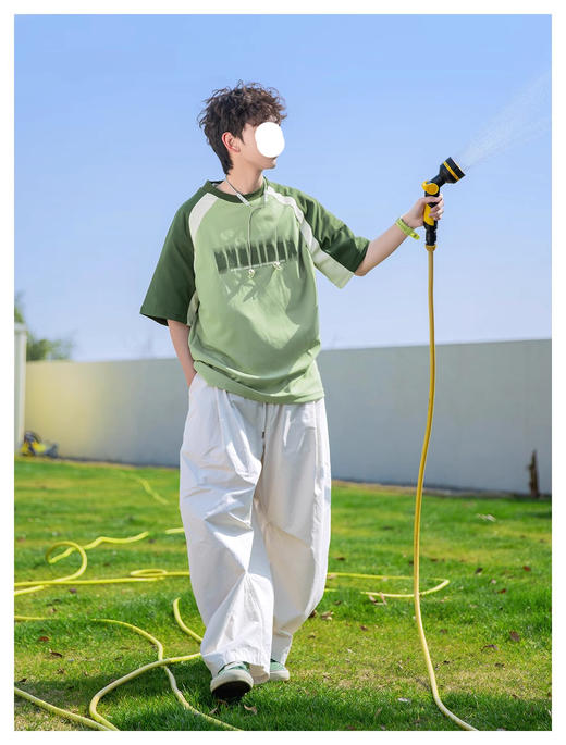 裁缝学苑QL09情侣拼接插肩袖T恤纸样女装短袖上衣图纸样板 商品图4