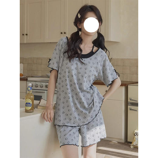 裁缝学苑AS497带胸垫短袖家居服套装纸样女装短袖短裤睡衣版型样板 商品图4