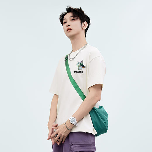 【新品上新】HX 夏季圆领短袖T恤微宽松版型S102522722101/02 商品图1