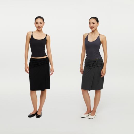 oneup垂感抽绳半身裙 商品图4