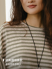 一片式薄款翻边袖撞色条纹上衣FCF2TEE080 商品缩略图5