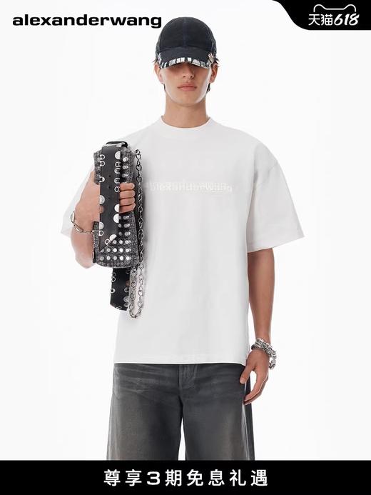 加大款徽标tee，胸口字母设计。宽松全棉中性圆领短袖t恤C052368 商品图6