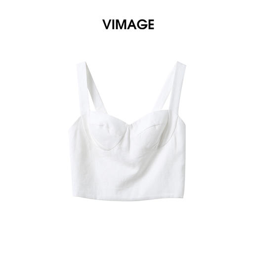 VIMAGE纬漫纪夏季新款时尚修身超短款吊带显瘦内搭小上衣V2313950 商品图1