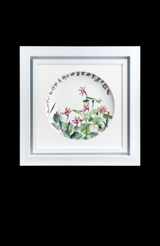 印象彩接天莲叶瓷板 商品图0