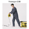 Threegun三枪 【彩格绒布】翻领开襟男士休闲家居套家居服-80517D211 商品缩略图1