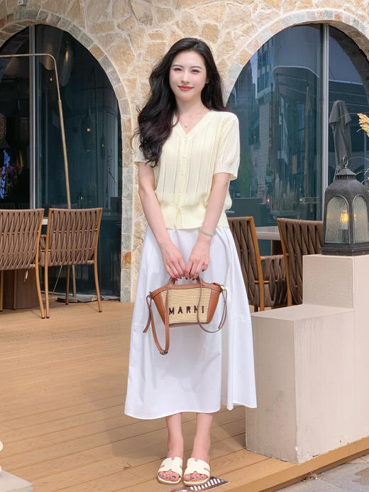 【百图lulu定制】【海盐针织开衫】V领 100%莱赛尔天丝 凉爽清新氛围感 针织开衫 商品图10