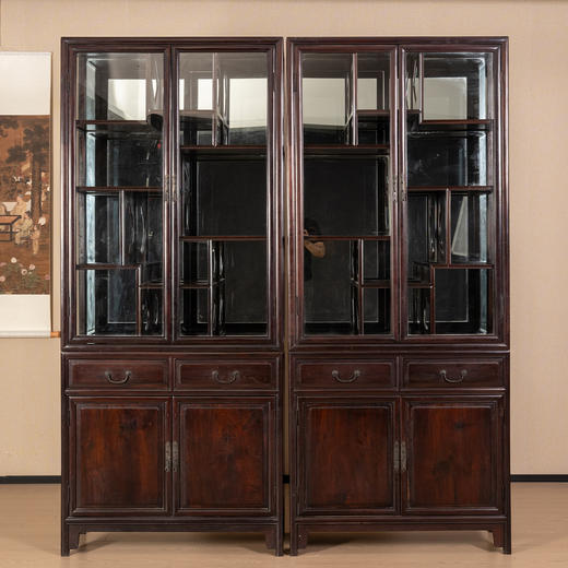 民国	红木博古柜（一对） 商品图0