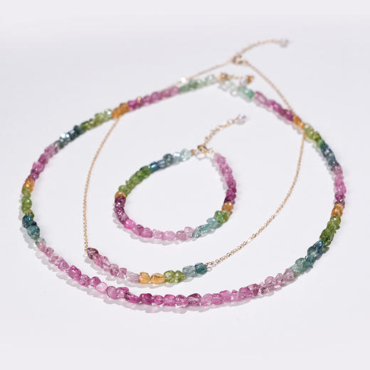 【软糖碧玺系列】-crystal soul 彩虹软糖碧玺系列合集-天然碧玺、14K进口包金配件，仿佛在身上悬挂一串自然调色盘【夏日水晶专场】 商品图8