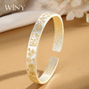 Winy999银招财猫手镯银色描金配证书送女友闺蜜节日生日礼物 商品缩略图0