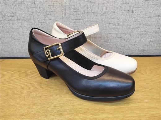 豪行春季新款22167771真皮时尚休闲中跟女鞋单鞋皮鞋 商品图1