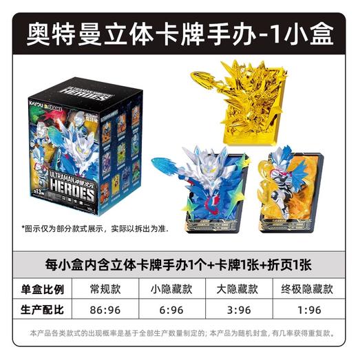 卡游 奥特曼-冲破次元系列-立体卡牌手办-小包KAYCUTM-LTKP-01-1 商品图1