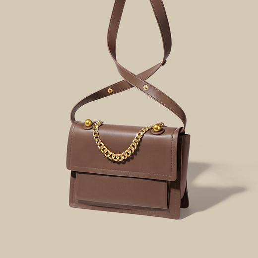 【预售3天】邮差包女斜挎包包2025新款通勤小众质感单肩大容量链条F7476 商品图1