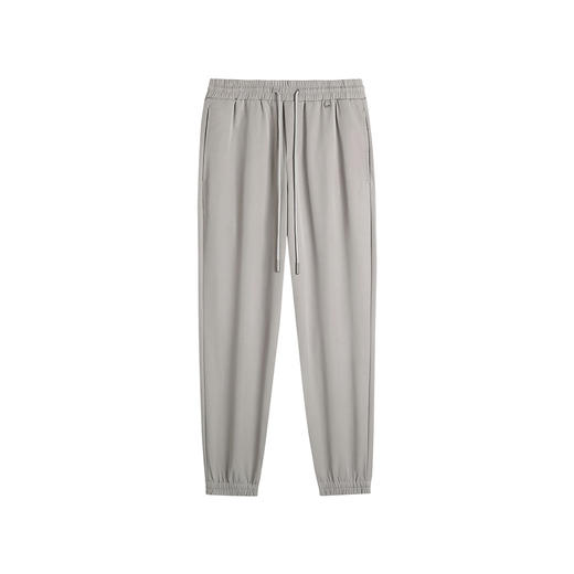 HIM漢崇  舒适松紧腰束脚裤男设计感简约压花后袋休闲裤 2026春季 商品图4