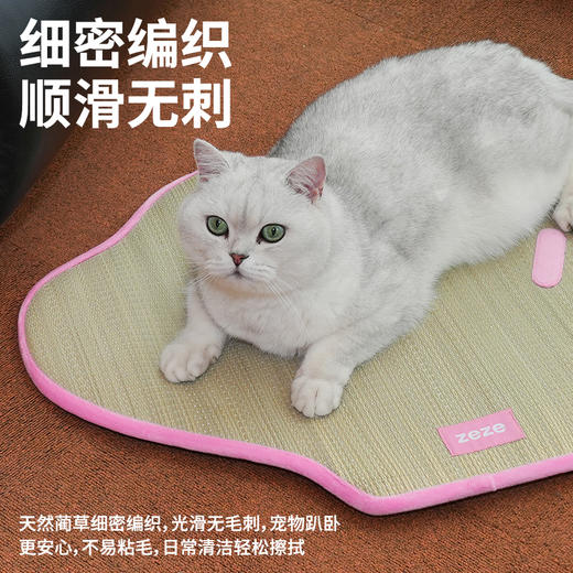 zeze粉贝壳蔺草宠物垫-B（包邮） 商品图2