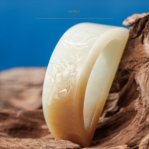 新疆国玉盟世玉【瑞马凌云】糖白玉腰扣【带证书·顺丰物流】 商品图3