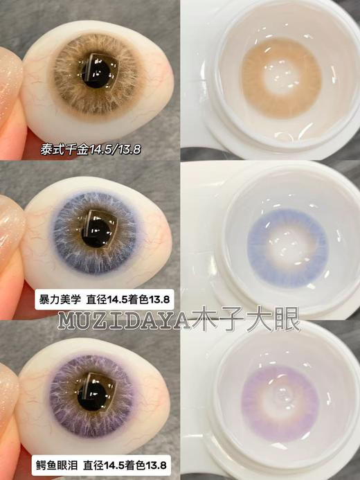 『大直径半年抛』 YEELENS-泰式千金/鳄鱼眼泪/暴力美学 -14.5mm【半年抛0-800度 无525/575】 商品图1