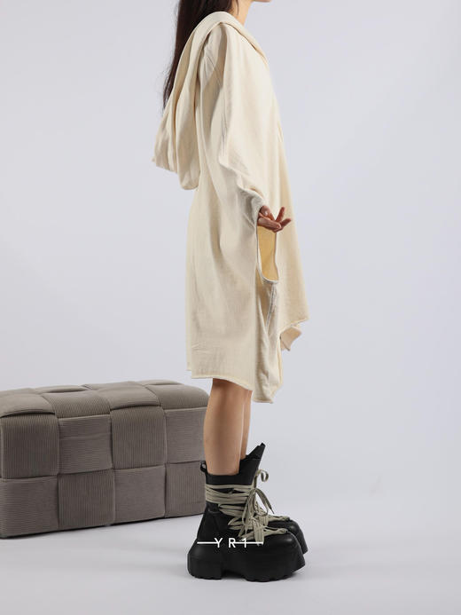 Rick Owens | HOLLYWOOD 秀款V领兜帽哈达长袍 商品图7