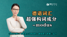 【德语词汇】超强构词成分 -modus