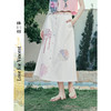 两三事梵高文艺半糖雏菊2025夏季新款流苏绣花彩色纽扣A字半身裙 商品缩略图0