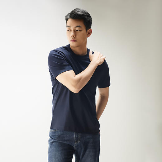 4158m轻户外 纤逸埃及棉圆领短袖T恤 商品图4