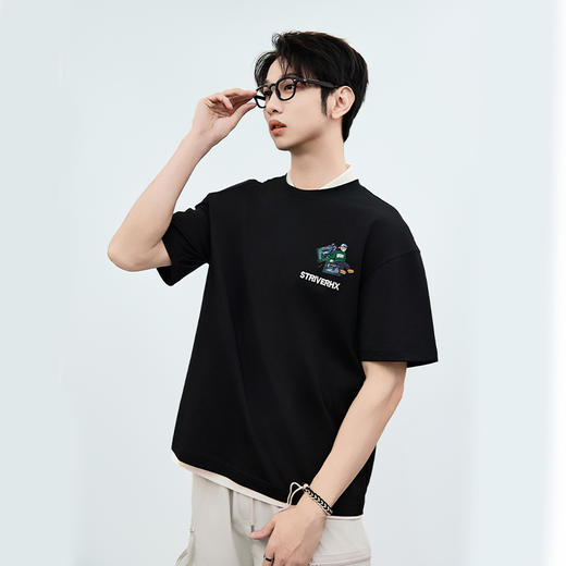 【新品上新】HX 夏季圆领短袖T恤微宽松版型S102522722101/02 商品图10