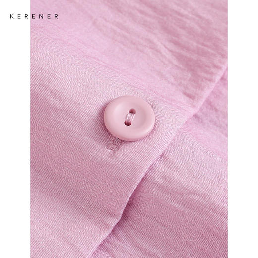 【可人儿&粉黛佳人】新款泡泡绵女士凉感睡衣～夏季短袖家居服三件套 商品图3