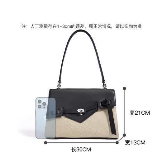 【预售3天】2025年新款休闲单肩包百搭时尚方包小众设计邮差包F9949B 商品图3