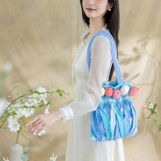 苏苏姐家花季单肩包手工DIY钩针编织毛线团自制包包材料包 商品图3