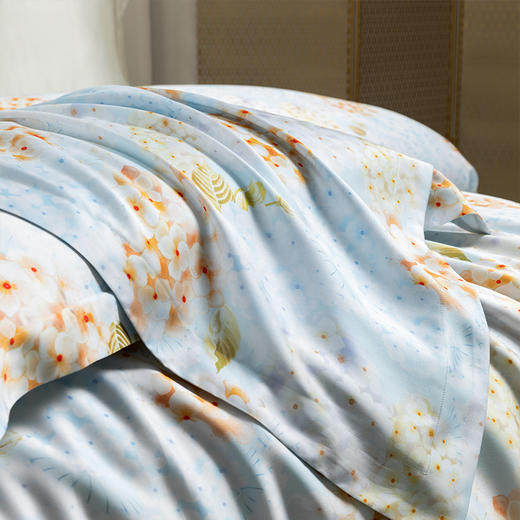 万事利 双丝床品 心动花园四件套 商品图5