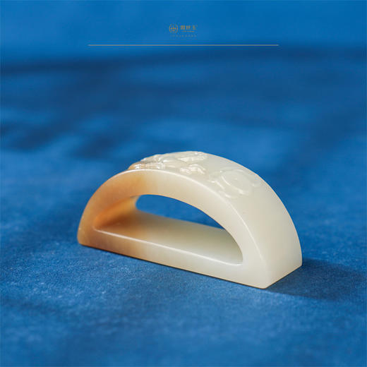 新疆国玉盟世玉【瑞马凌云】糖白玉腰扣【带证书·顺丰物流】 商品图1