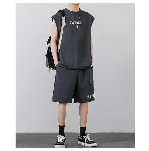 裁缝学苑MQ62无袖圆领坎肩背心短裤套装纸样男装两件套样板图纸 商品图5