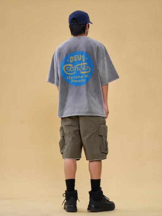 GYOZA PASTA/GP25AW-C044/印花复古水洗做旧宽松圆领短袖T恤TEE 商品图1