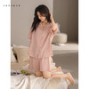 可人儿小众设计师新款奥力绵女士睡衣夏季三件套可外出家居服套装 商品缩略图3