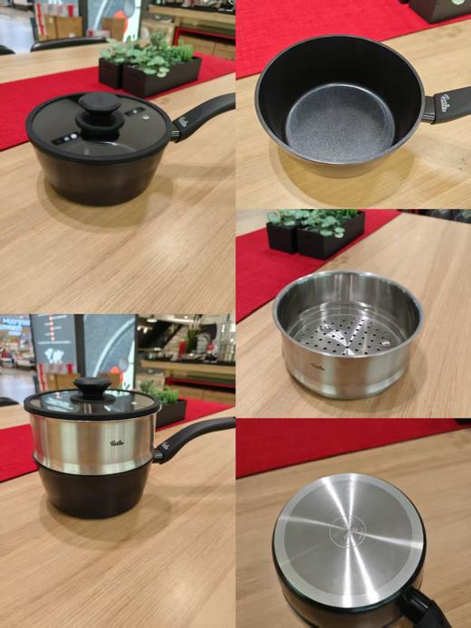 【商场补贴】10楼菲仕乐   18cm慈安单柄奶锅+盖+屉   天然陶瓷涂层  0氟  （一人食神器热牛奶煮泡面煲甜汤煮粥）  吊牌价949元  活动价249元 商品图0