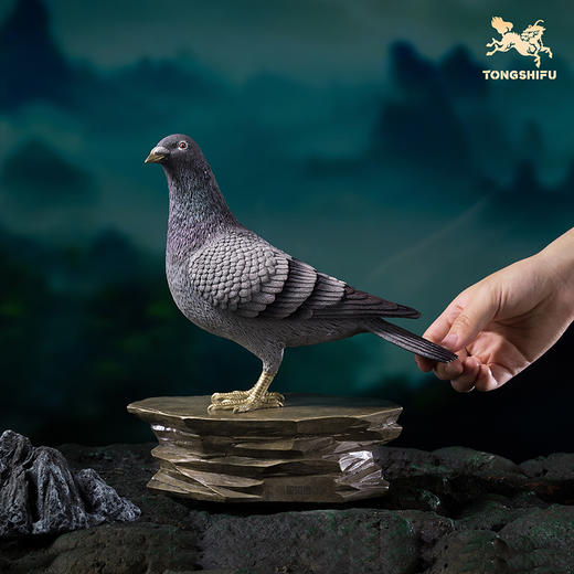 铜师傅《原鸽》客厅桌面铜鸽子摆件 家居装饰工艺品 商品图4