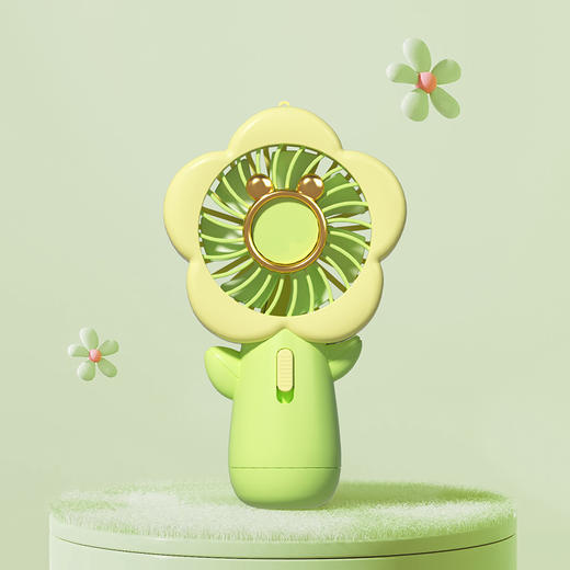【哇!竟如此可爱】新款创意花朵手持风扇二档大风力充电款静音迷你小风扇伴手礼。ry 商品图4