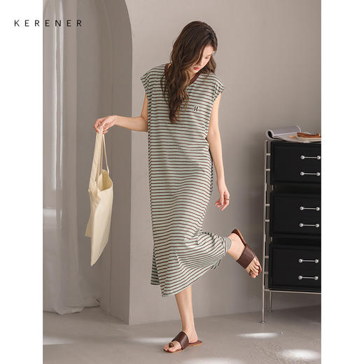 可人儿小众设计师新款奥力绵女士睡衣夏季少女睡裙可外穿家居服 商品图1