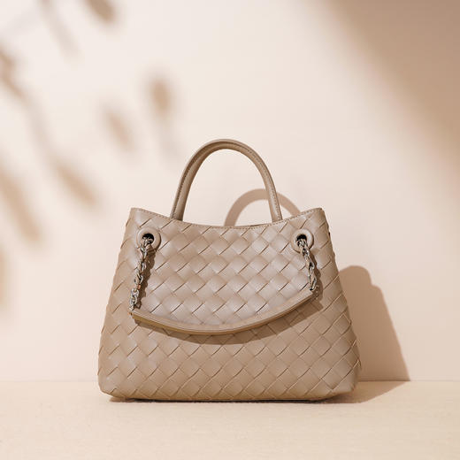 【预售3天】2025新款单肩包编织包手提大容量女包复古菜篮子包包托特包F9867 商品图0