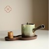 米马杂货 利落的直身绿釉侧把壶 160ML 葫芦形紫砂壶承 老竹盖置 商品缩略图4