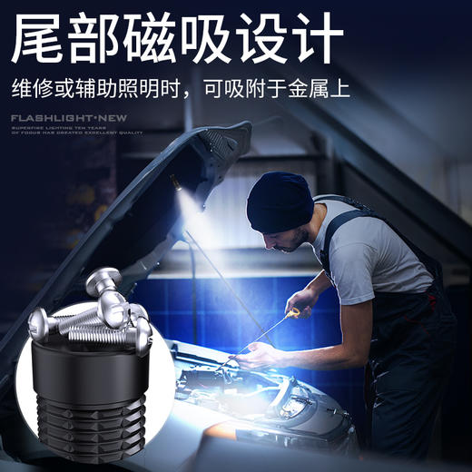 神火强光手电A29高亮远射充电长续航小巧便携磁吸户外家用应急手电筒 商品图3