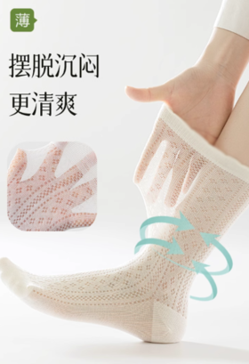 【满3双/19.9元】【秀黛】女士镂空提花透气袜S5220024T【门店同款】