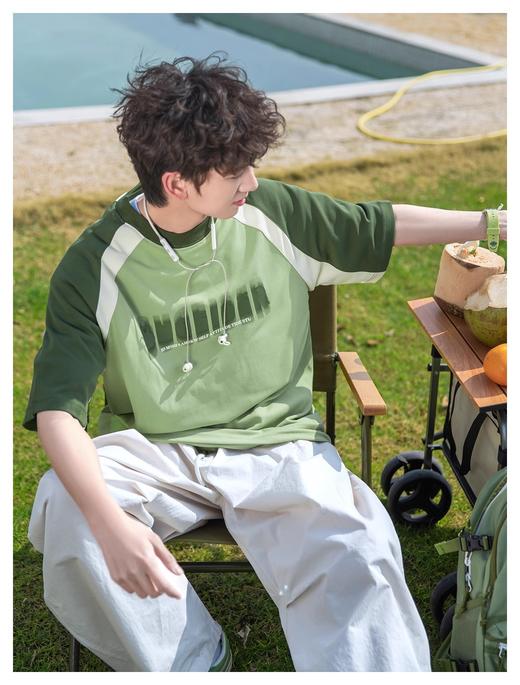 裁缝学苑QL09情侣拼接插肩袖T恤纸样女装短袖上衣图纸样板 商品图2